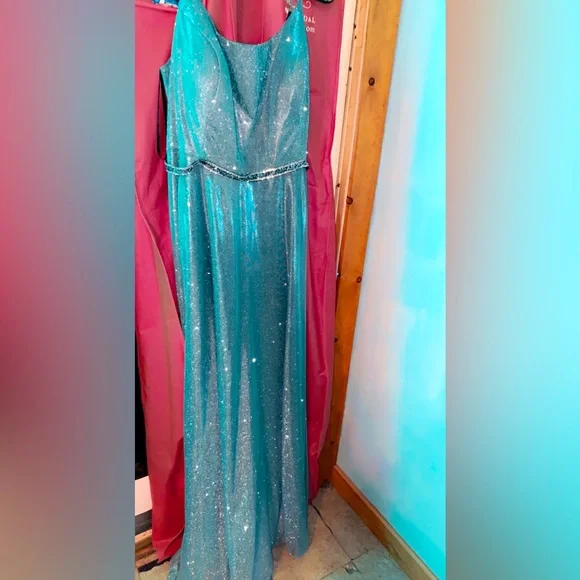 blue dress for baby girl Rachel Maxi Dress, in Steel Blue Stretch, Size: Medium | Show Me Your Mumu